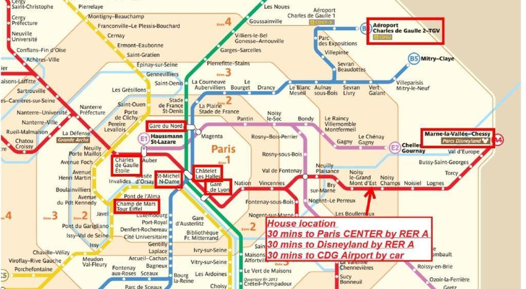 بوسي سان جورْج Chambre D'Hotes Proche De Disneyland Et Pas Loin De Paris المظهر الخارجي الصورة